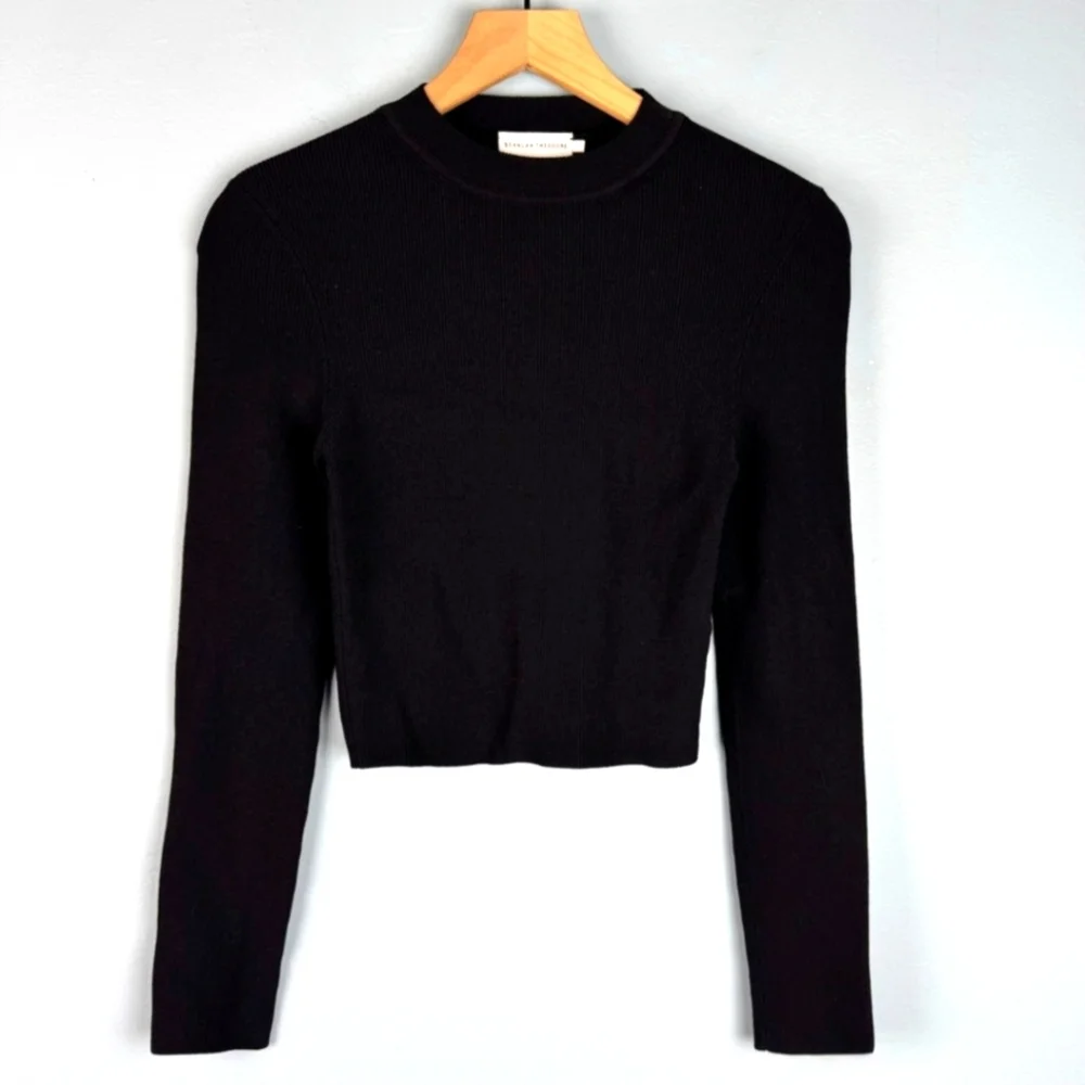 Scanlan Theodore Elegant Black Long Sleeve Top - Picture 1 of 5
